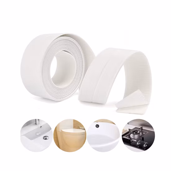 Material de PVC para el hogar, tira de grietas para fregadero, cocina, baño, bañera, cinta de sellado de esquina, molde impermeable, tira de sellado para grifo